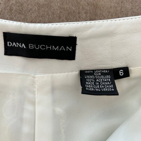 Dana Buchman White Leather pants - size 6 - Picture 4 of 14